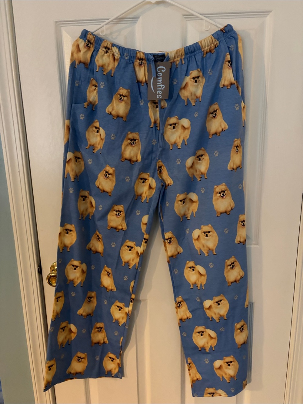 Comfies Blue Pomeranian Print Pajama Pants